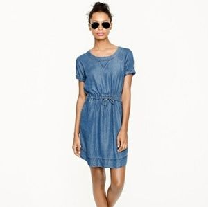 J. Crew Lightweight Washed Chambray Dress